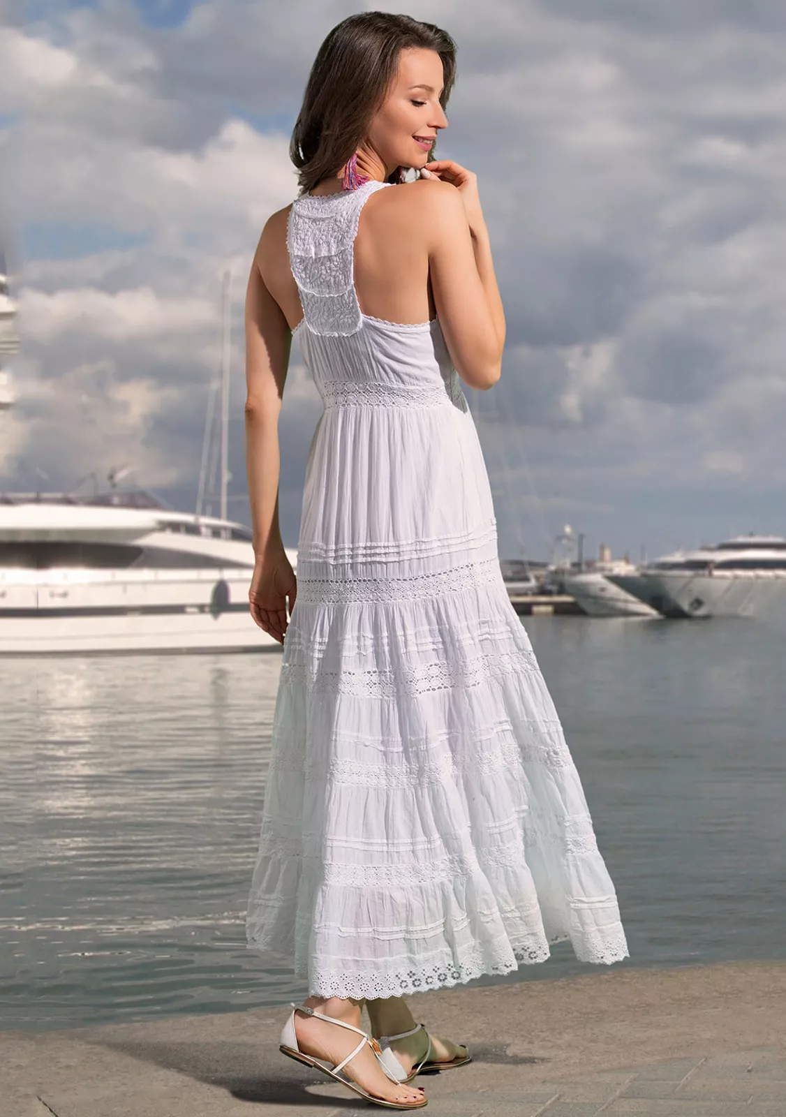 Пляжный сарафан из хлопка