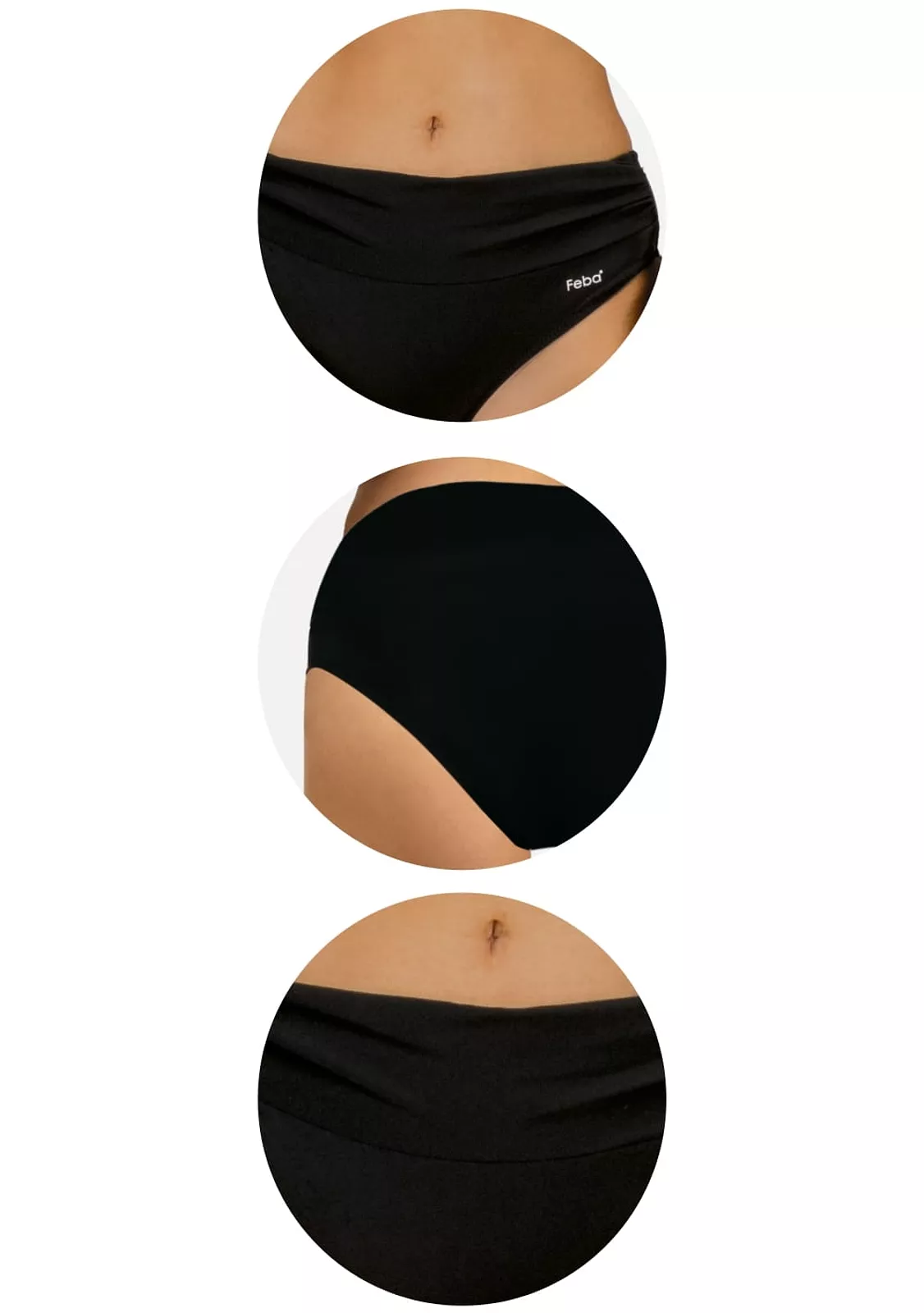 Чёрные плавки с завышенной талией