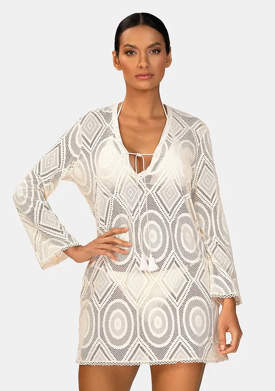 Пляжная туника на завязках Boho 2