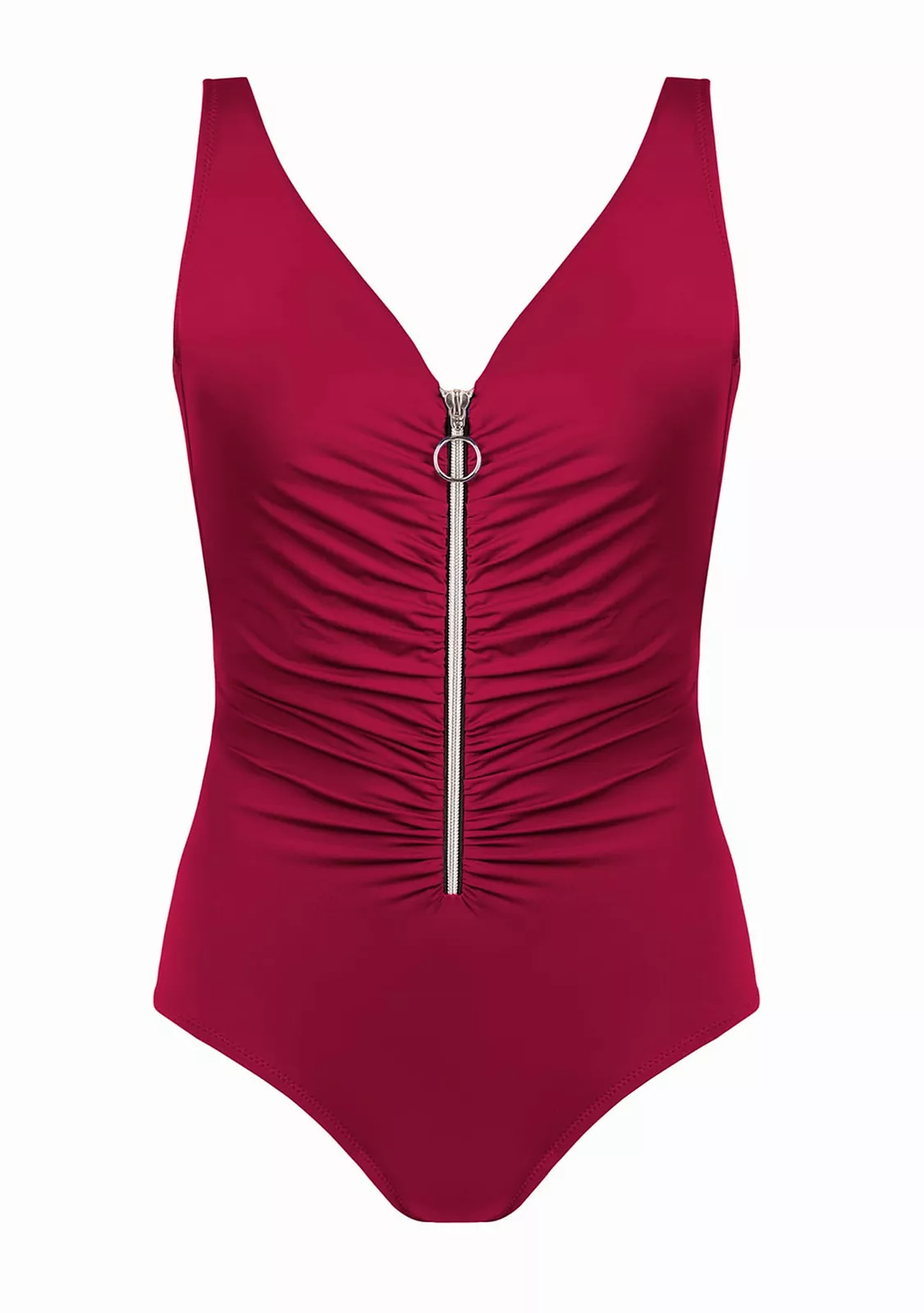 Купальник слитный Feba collection classic красный  Collection +молния  