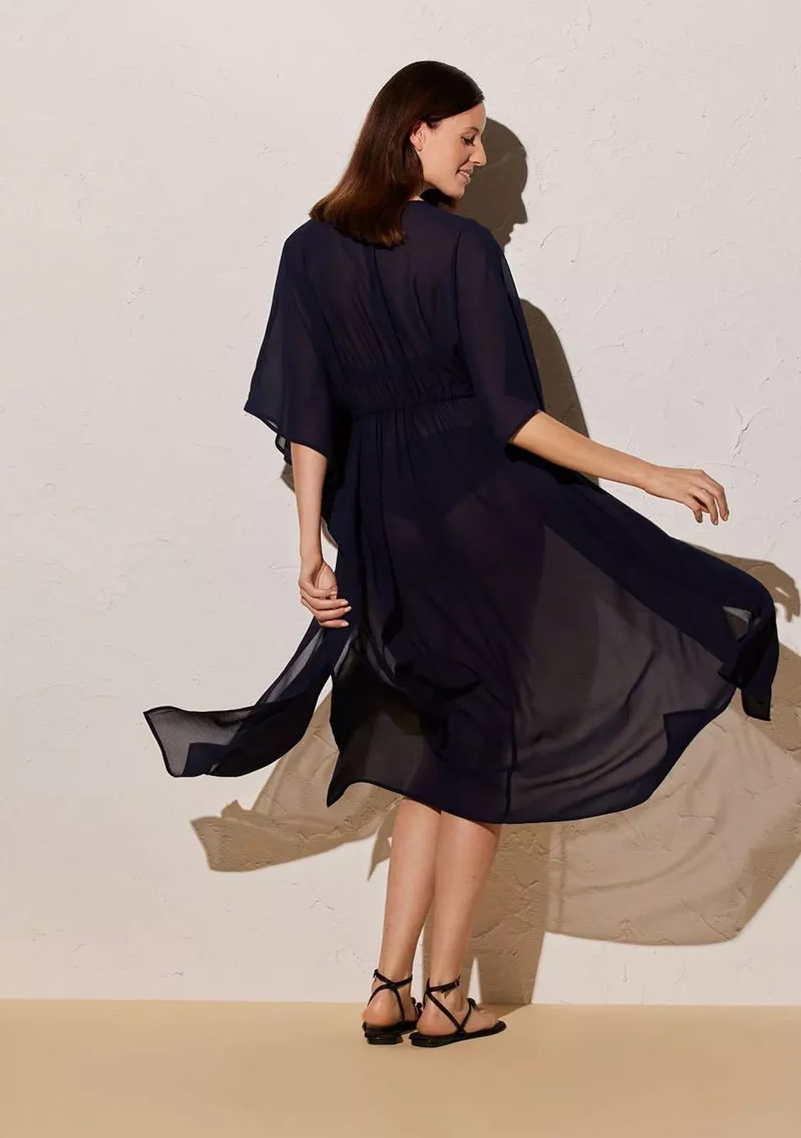 Пляжная полупрозрачная туника +большой размер