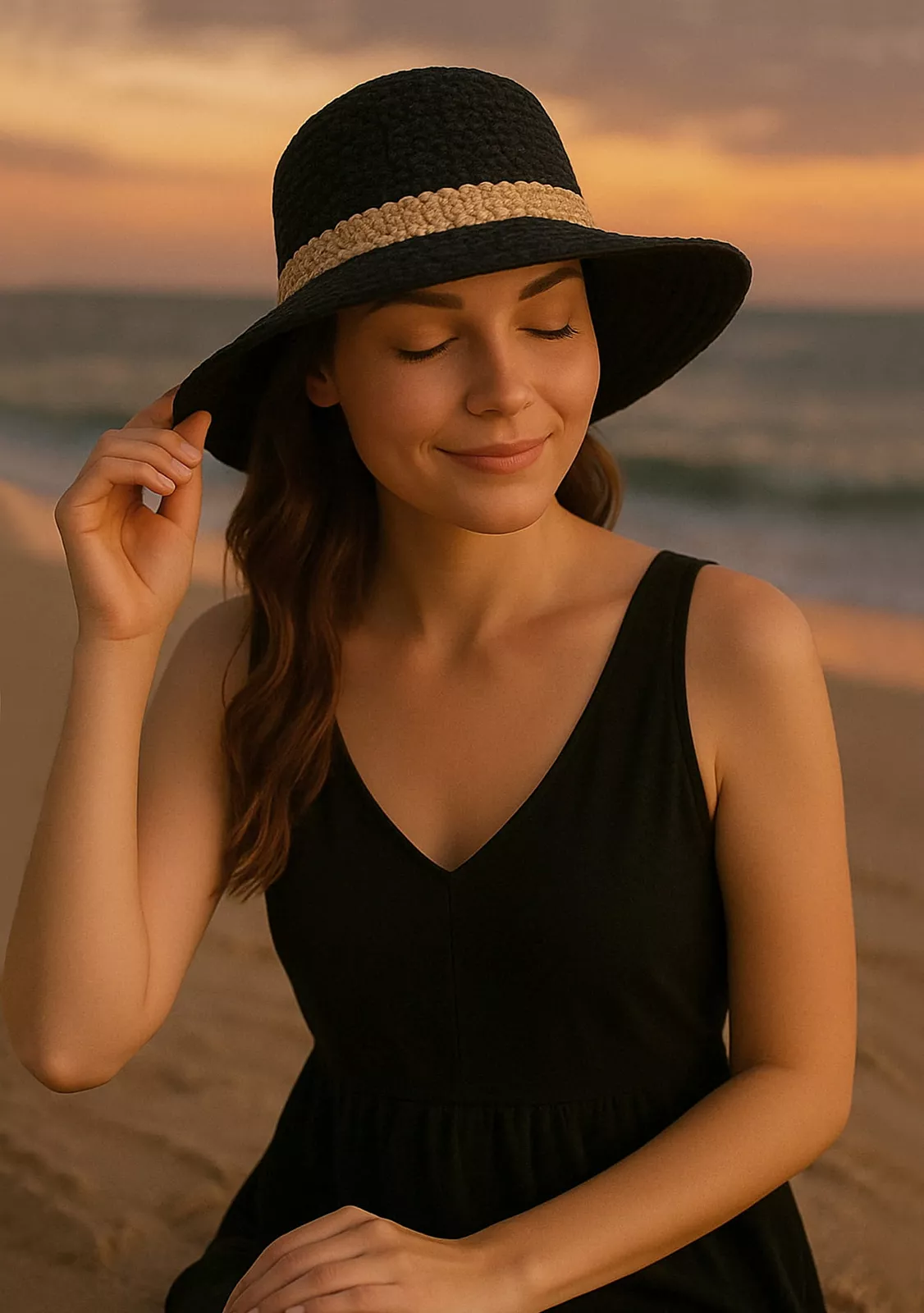 Шляпа с небольшими полями Feba collection черного цвета