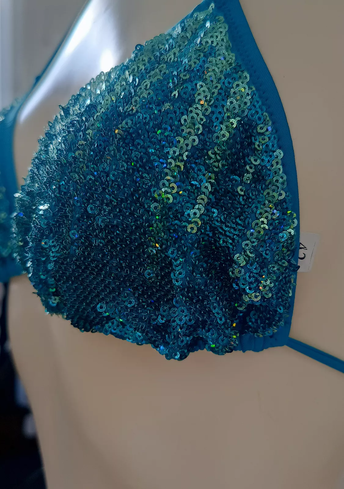 Купальник Haideah VERA Bikin H581 triangolo. с пайетками зеленый