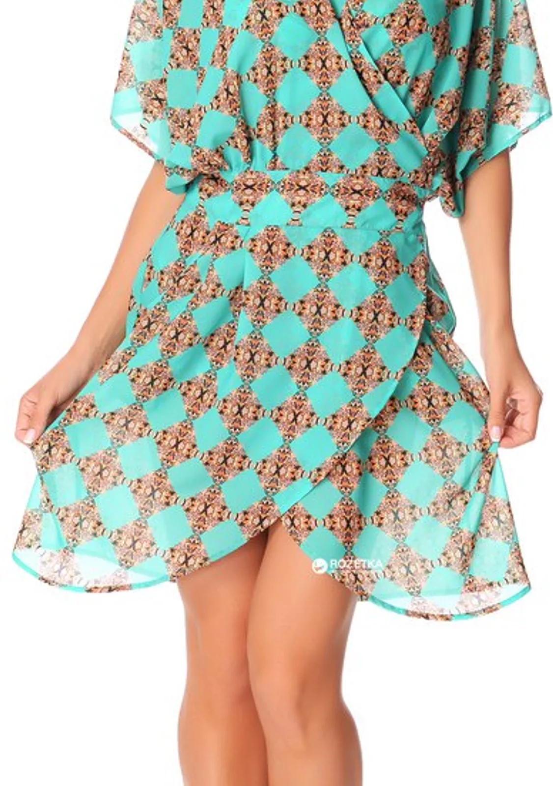 Оригинальная модель туника-халат для пляжа