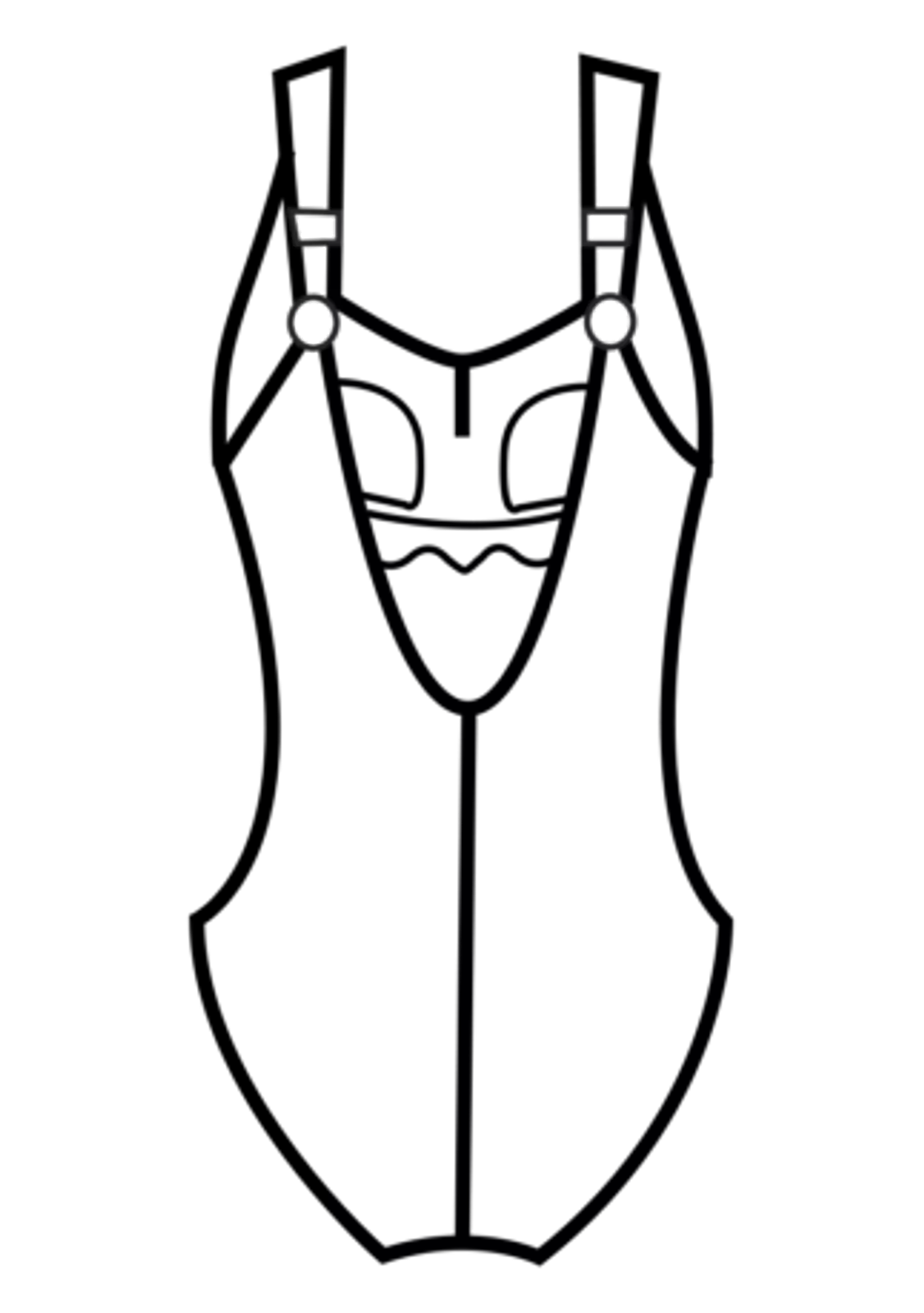 Целиковый купальник на полную грудь, серия Hawaii