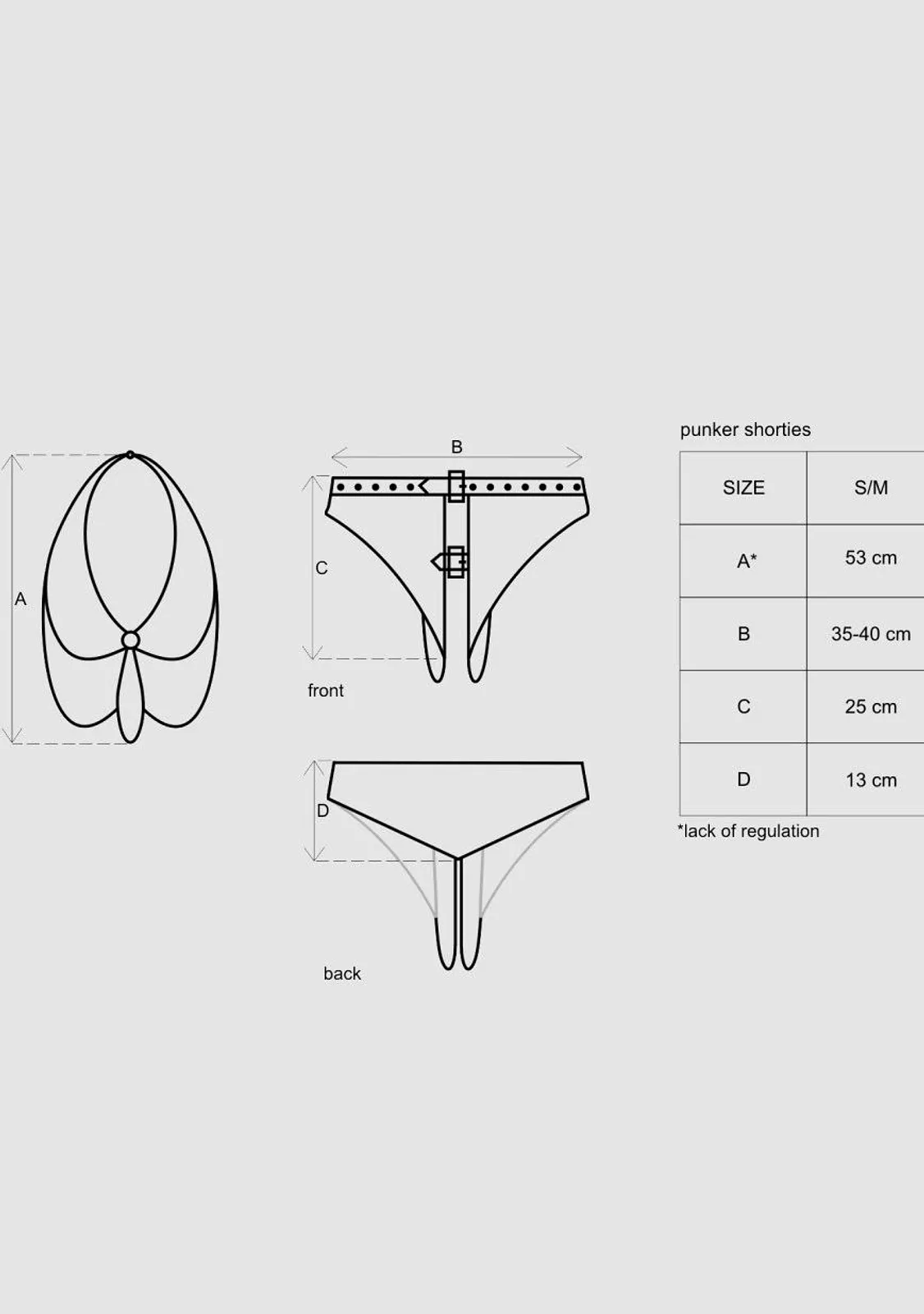 Эротические шорты с цепочками