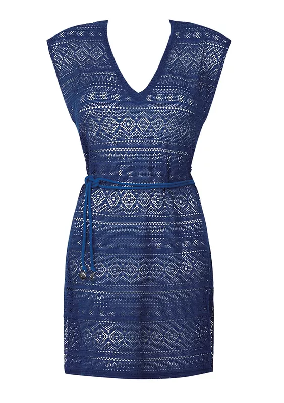 Пляжная туника. Cерия Deep blue Feba collection 3