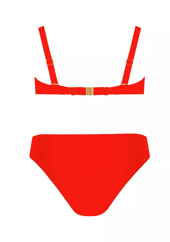 Купальник раздельный красного цвета бандо Self Collection Luxelle 4