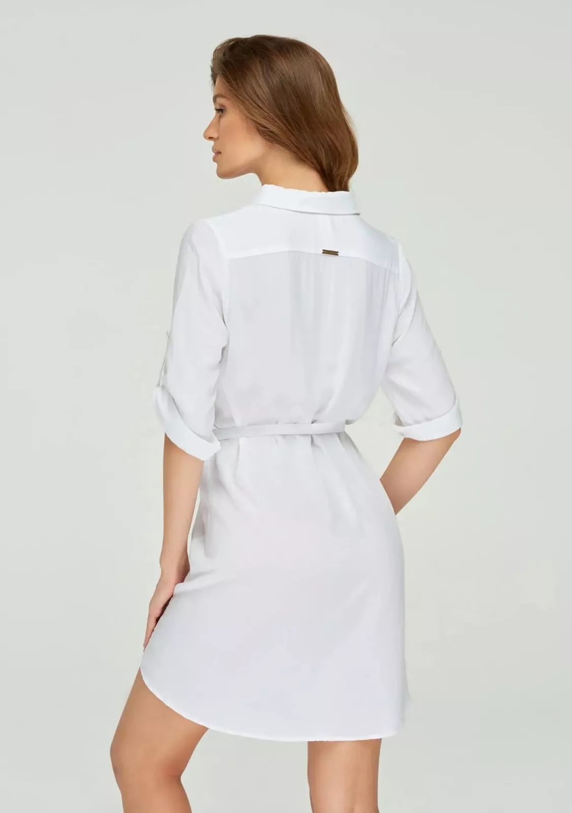 Пляжная рубашка на пуговицах белого цвета Marc & Andre