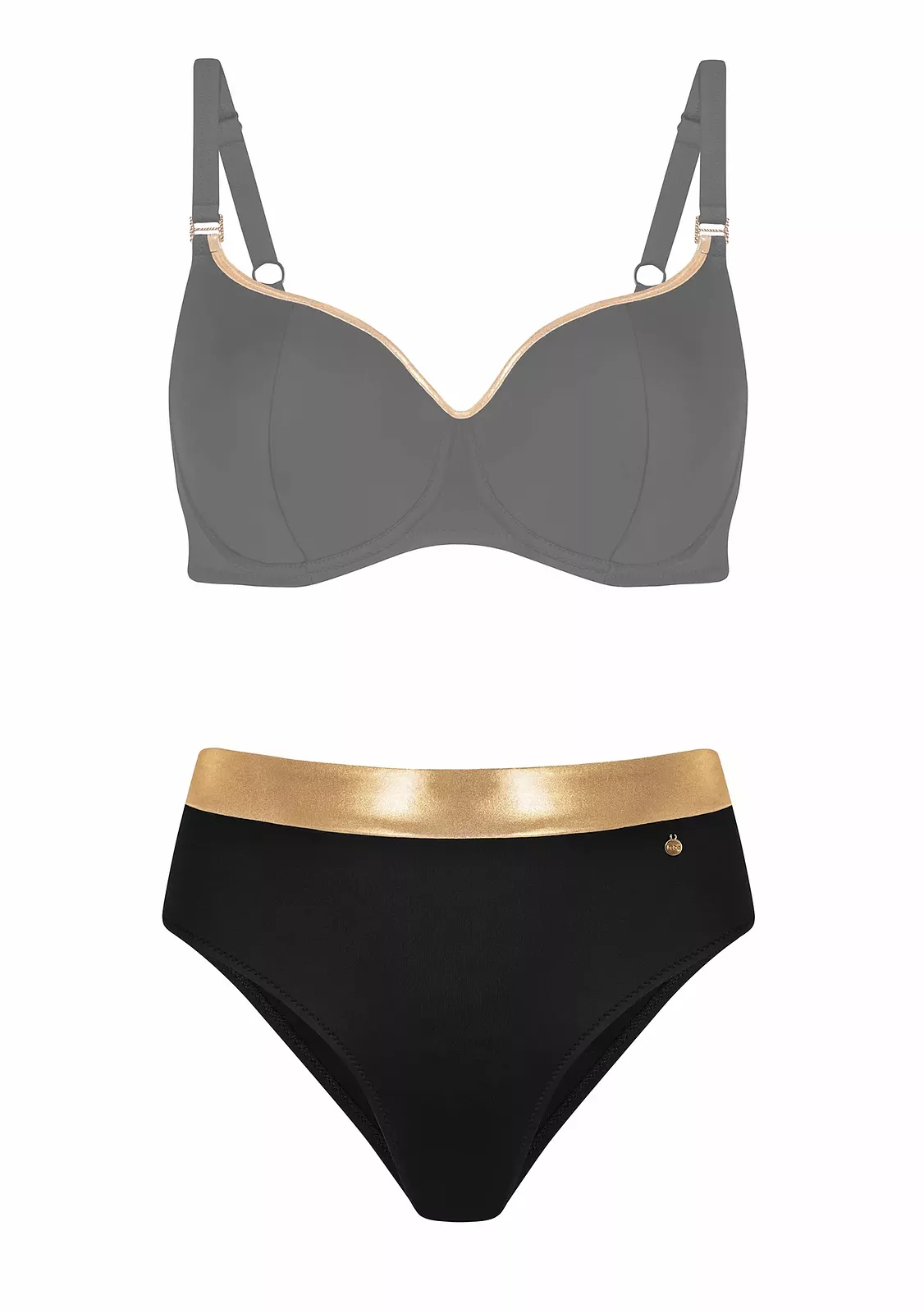 Купальник черный от Feba Collection чашка балконет черный золотой