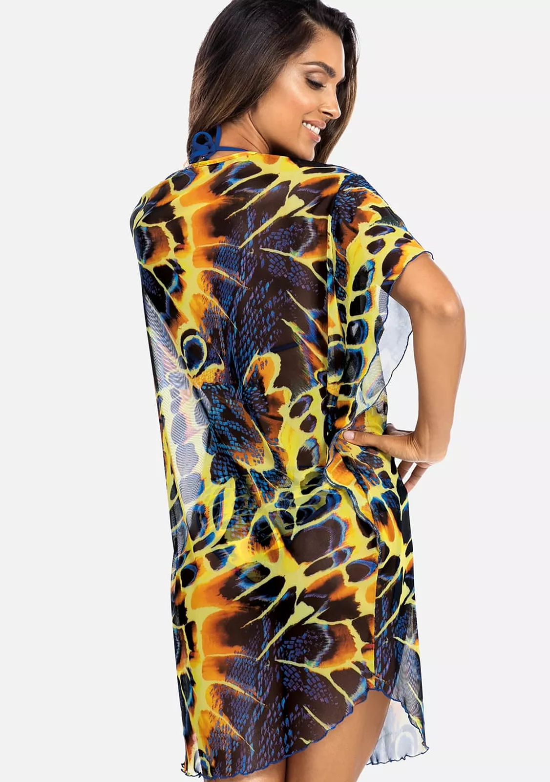 Пляжная туника из эластичной сетки