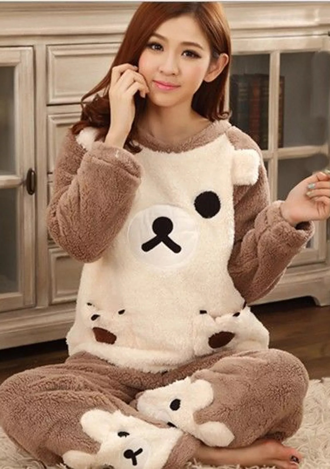 Брючный меховой костюм