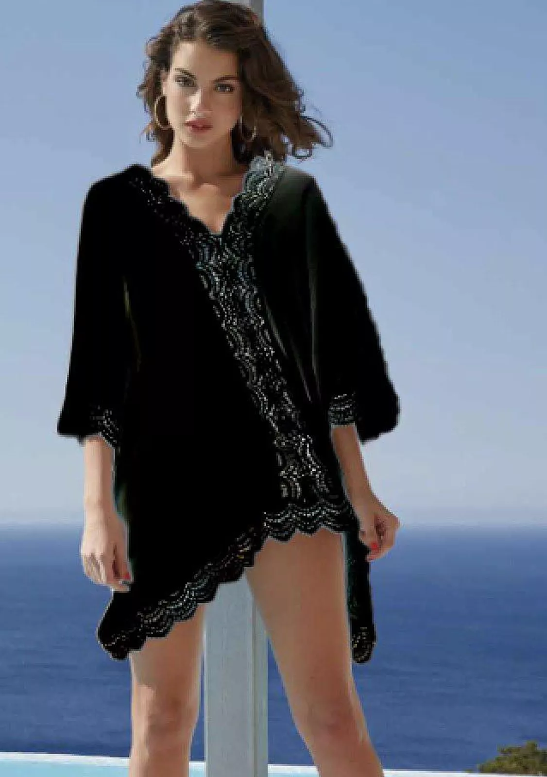 Пляжная туника-размахайка