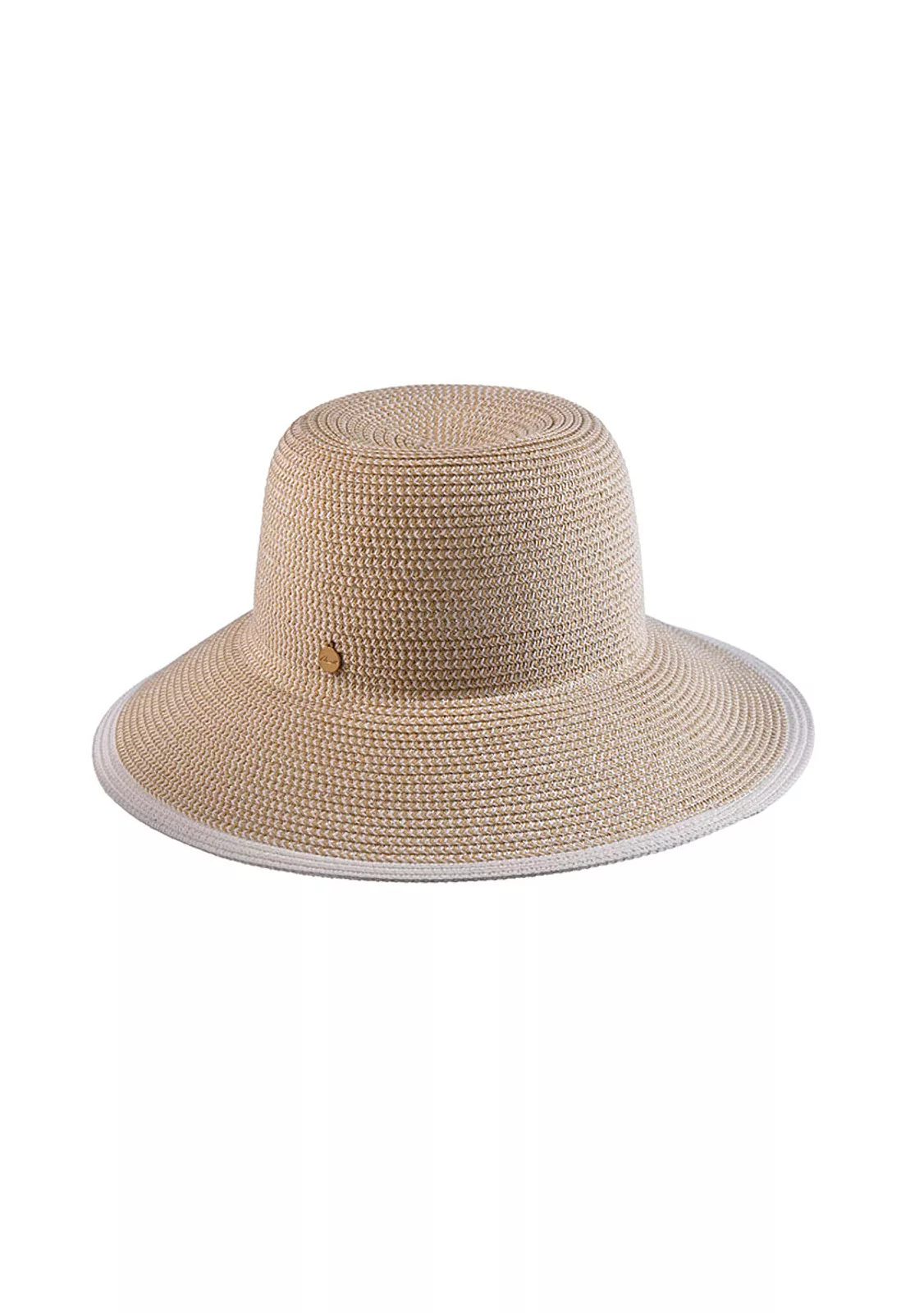 Стильная летняя шляпа с белым кантом