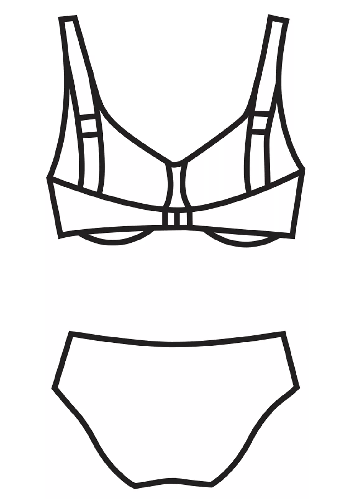 Комфортный раздельный купальник с узором