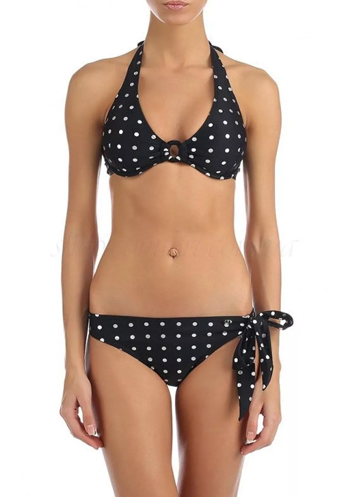 Бикини с чашкой триангул в горошек