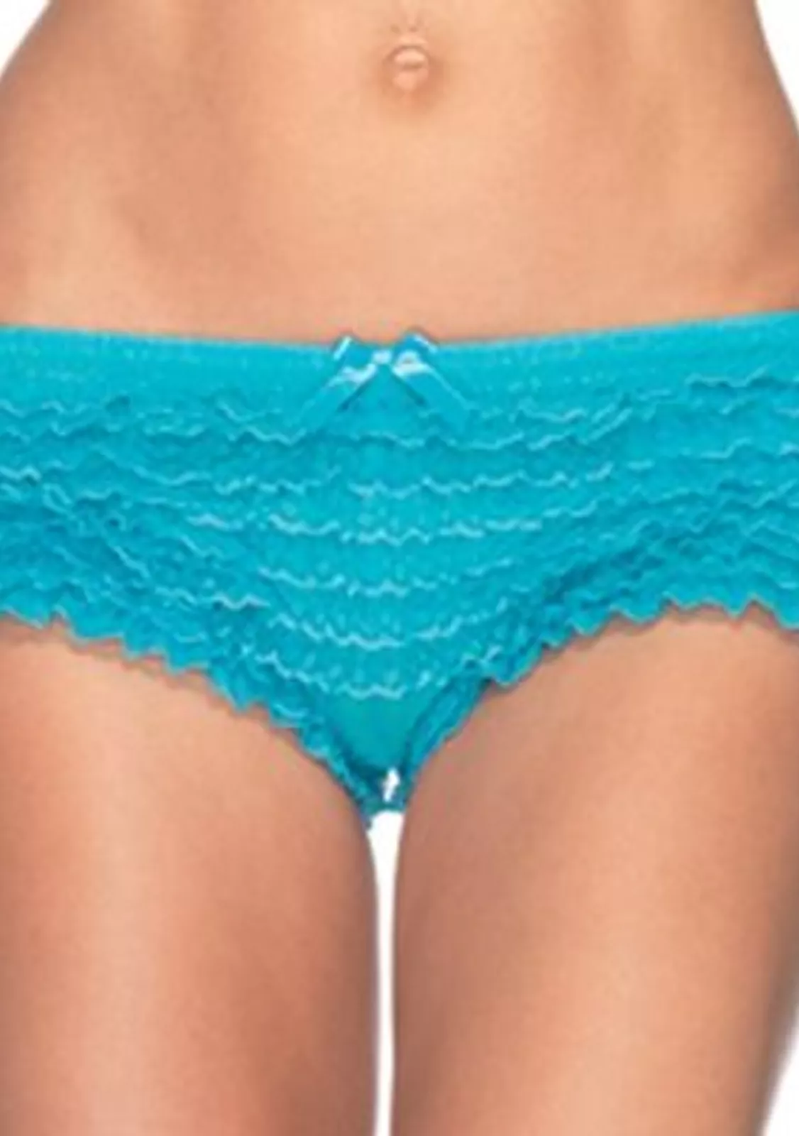 Сексуальные трусики бирюзового цвета