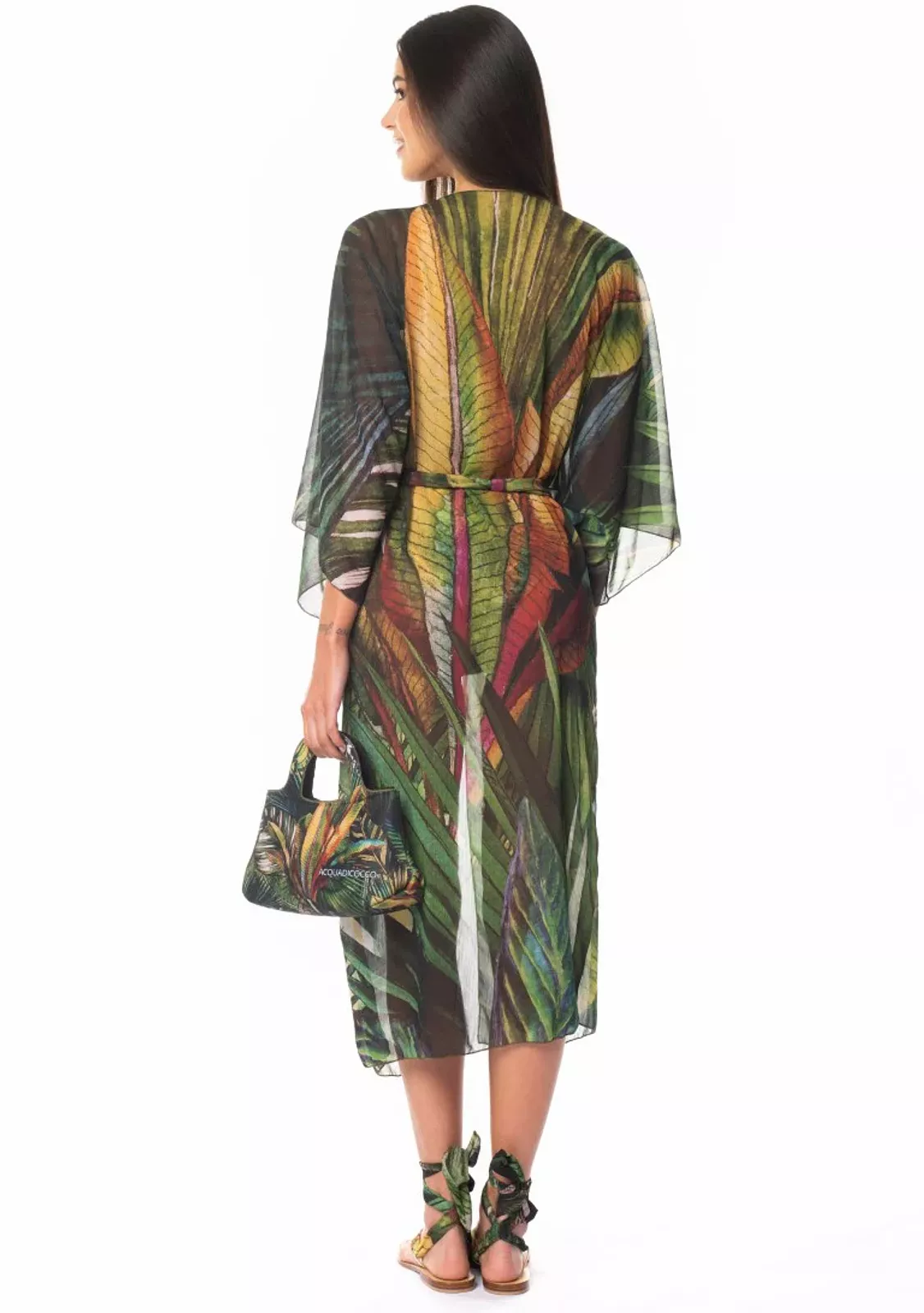 Kimono Lungo Tropical Acquadicocco в пол