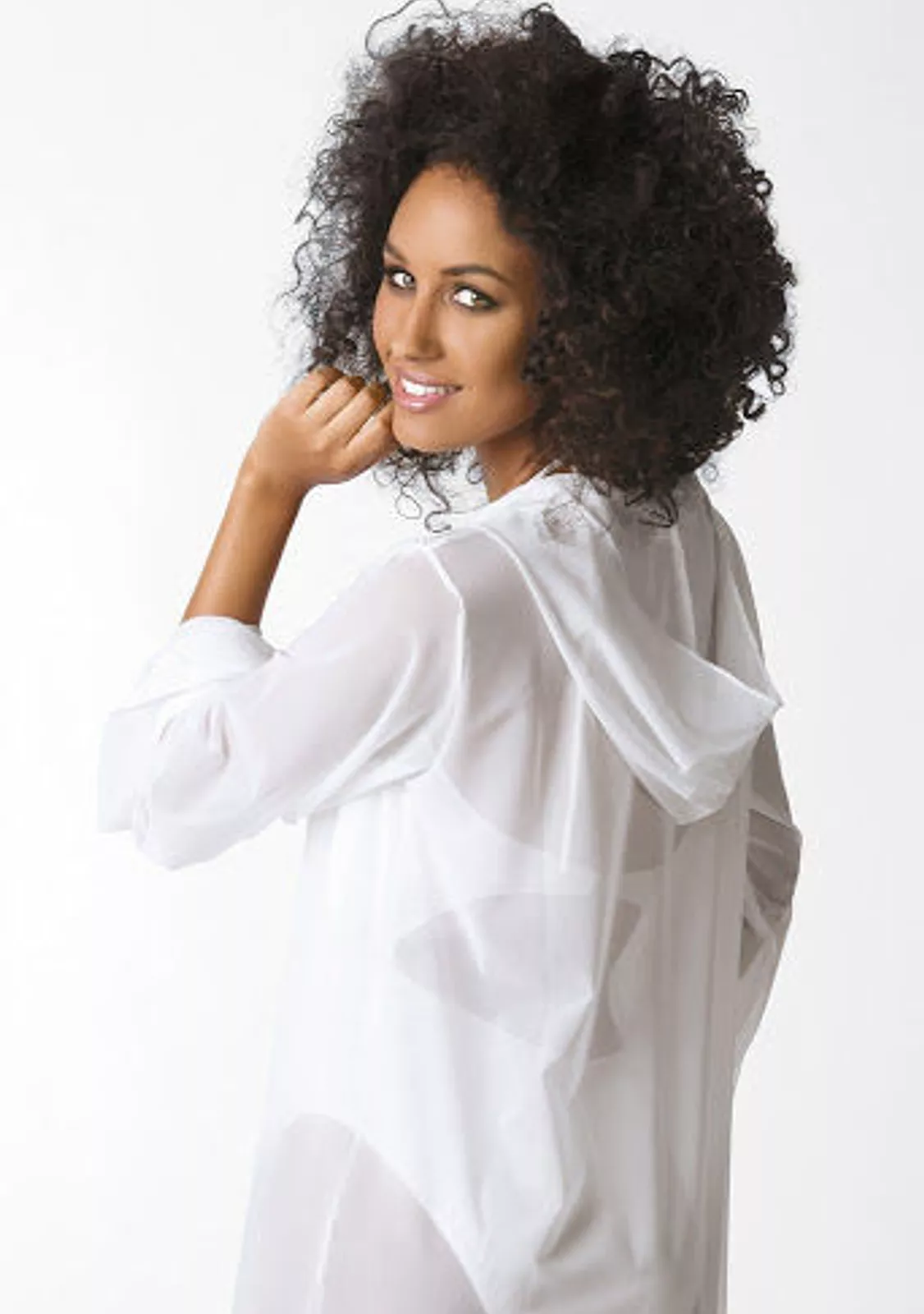 Туника белого цвета на завязках