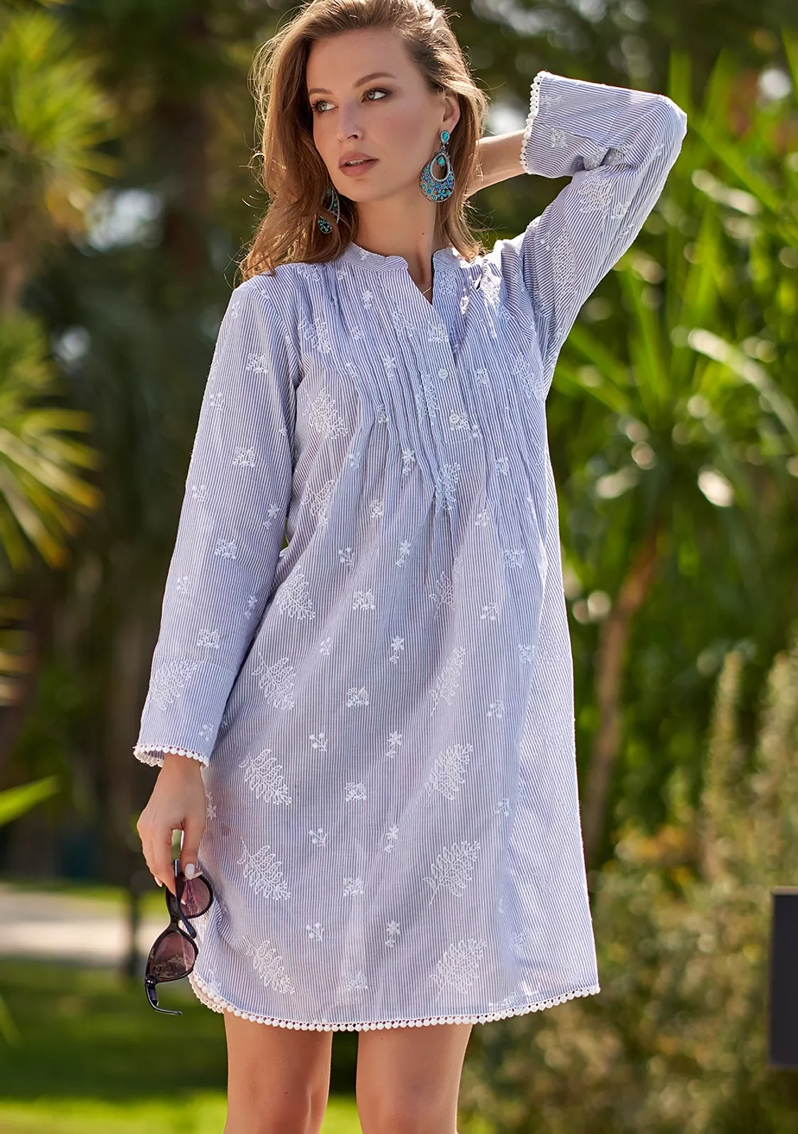 Летняя рубашка с рукавом