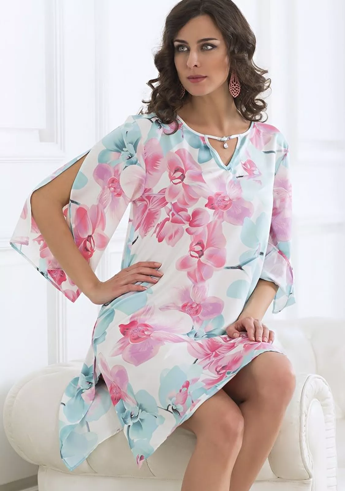 Туника с цветочным принтом