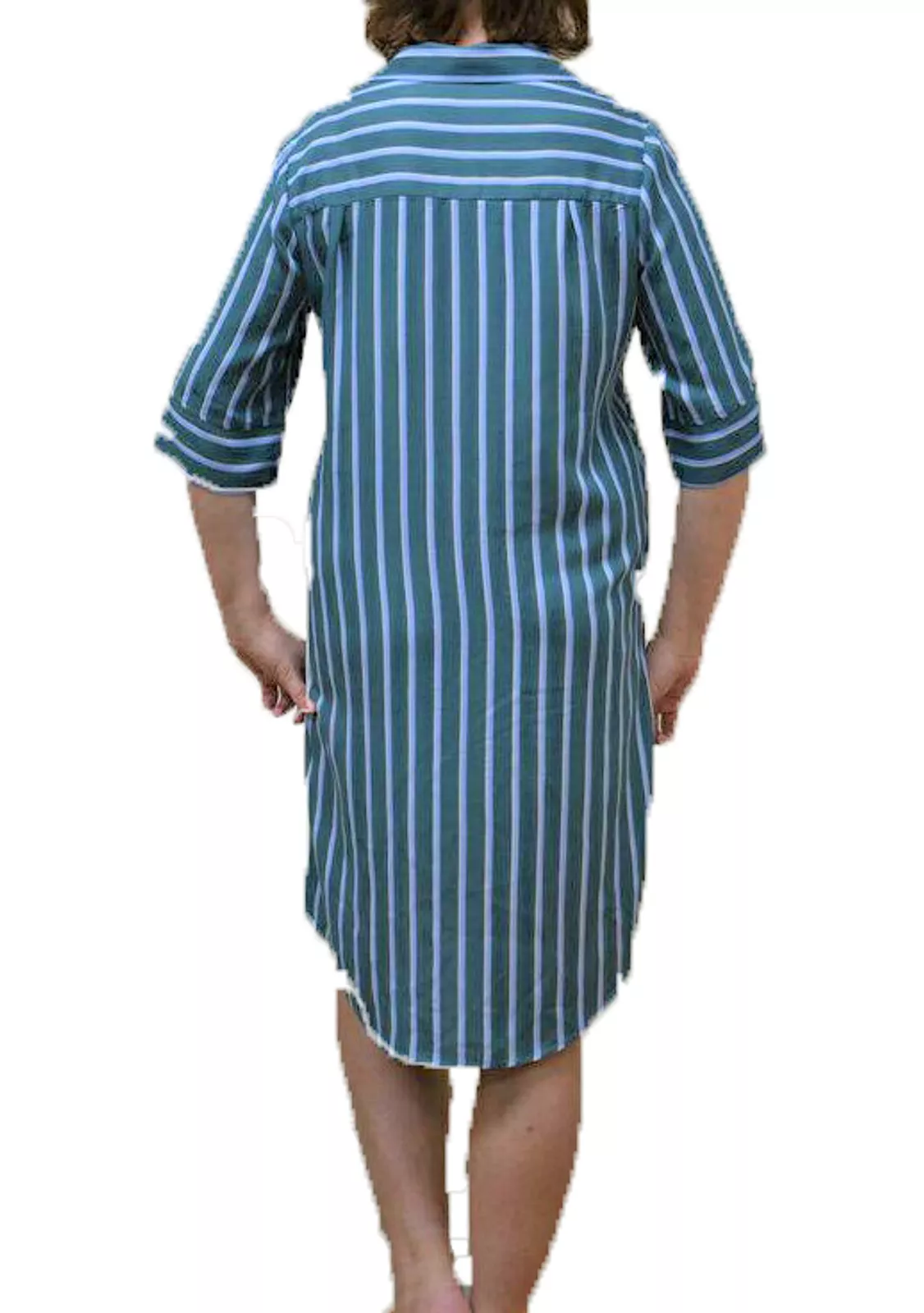 Пляжная длинная рубашка на пуговицах