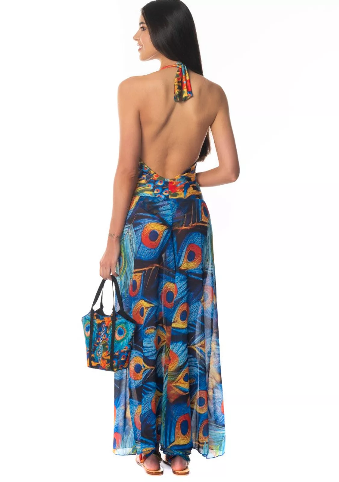 Pantalone Largo Peacock +сумка