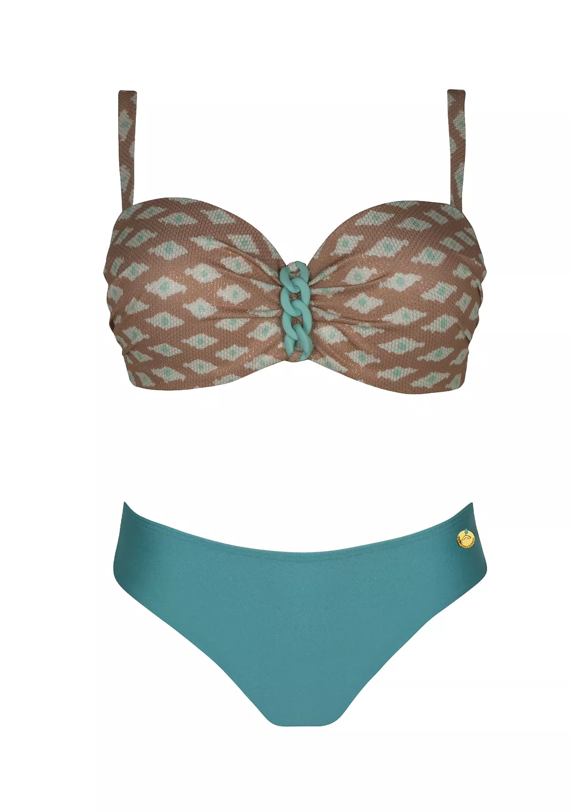 Купальник раздельный бандо Self Collection Samos