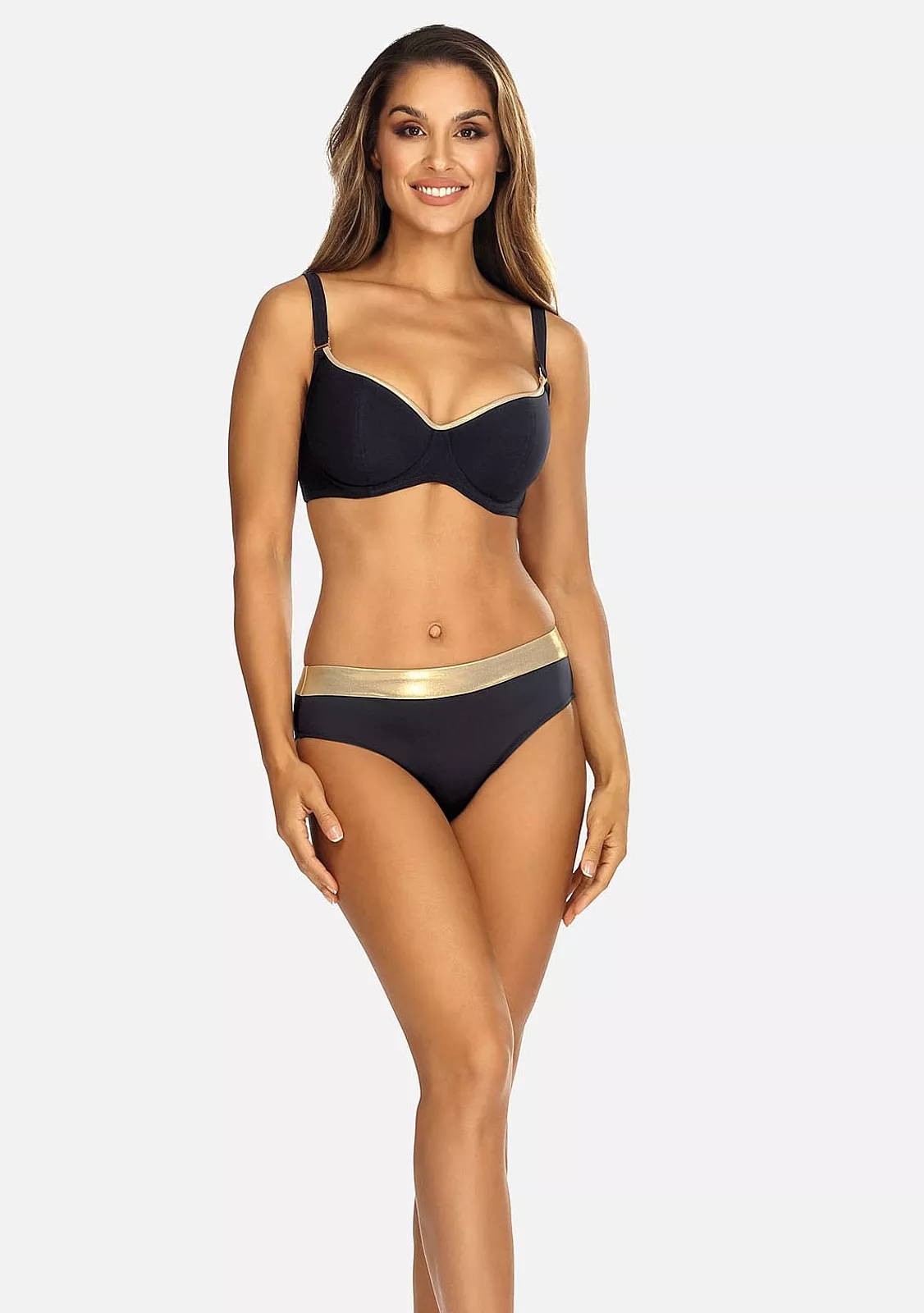 Купальник черный от Feba Collection чашка балконет черный золотой