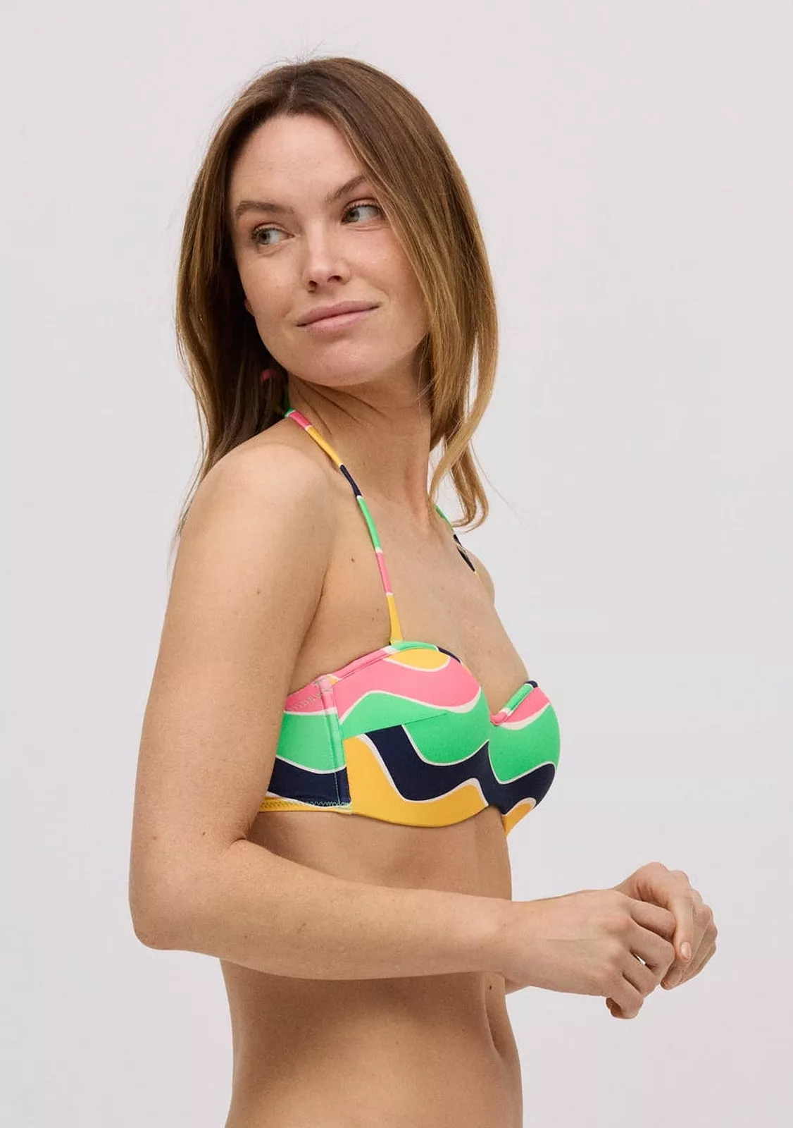 Купальник с чашкой бандо мультиколор, Ysabel Mora, чашка _В