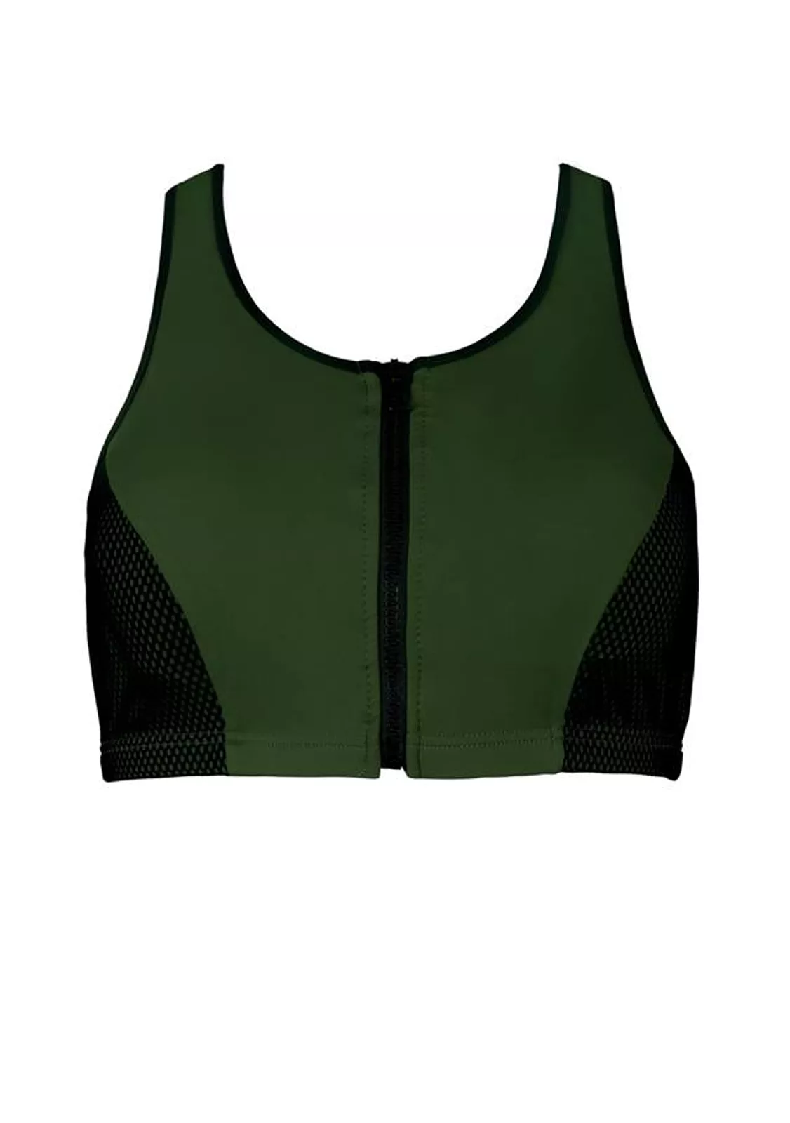 Купальный топ на молнии с плавками