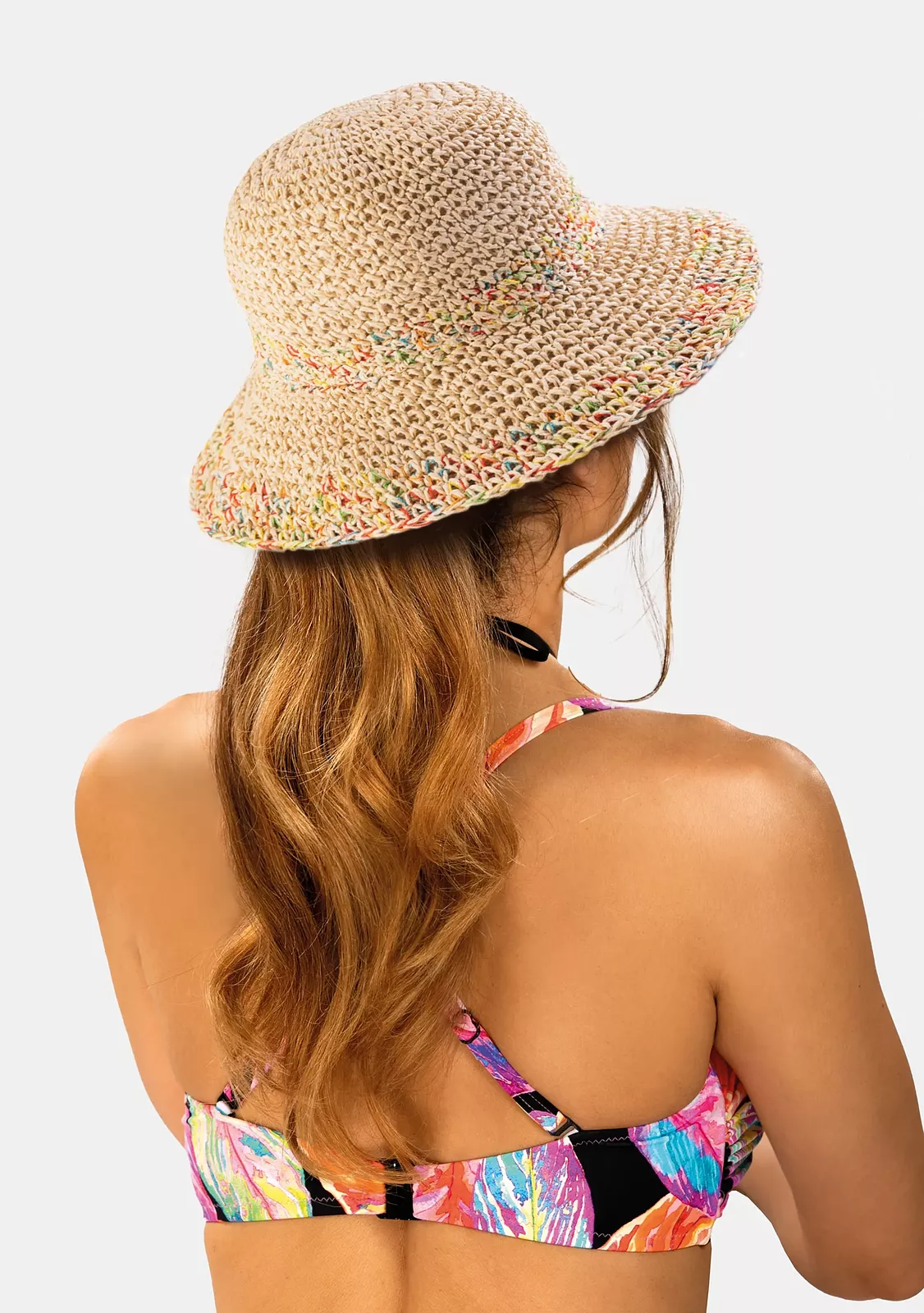 Шляпа с широкими полями красным бантом