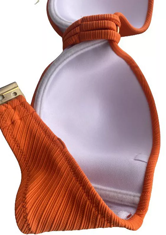 Купальник бикини, чашка бандо апельсин SELMARK 8