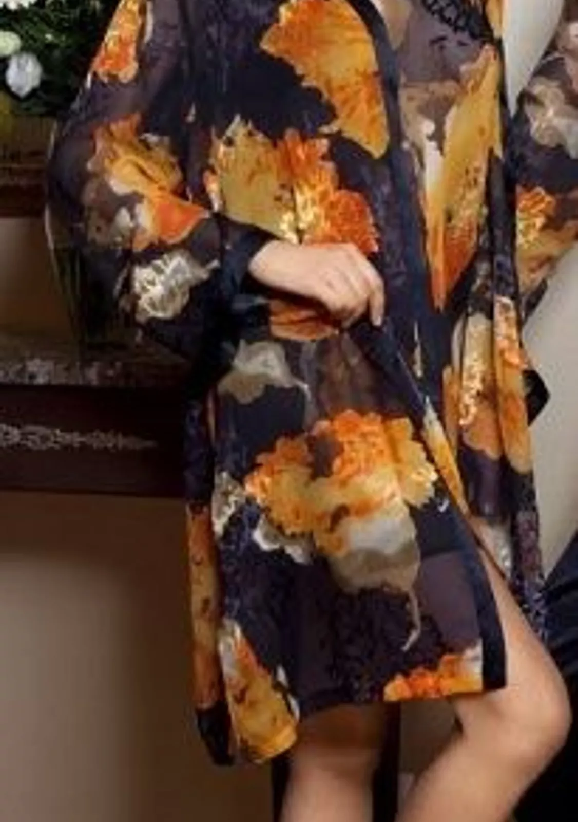 Роскошный комплект с сорочкой и халатиком