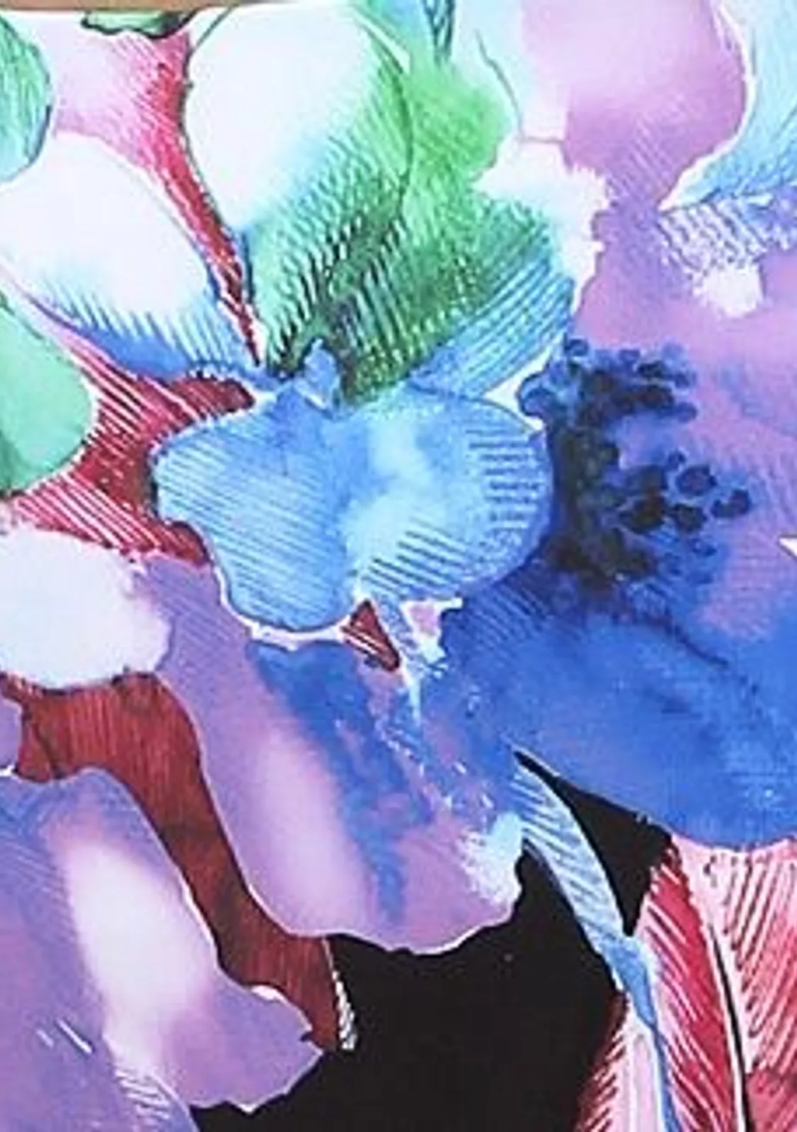 <p>Купальник раздельный с цветами для полных женщин. </p>