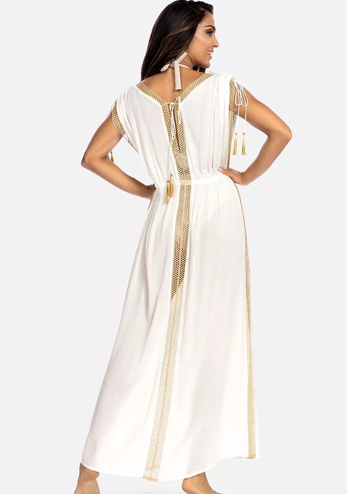 Пляжная туника в стиле бохо