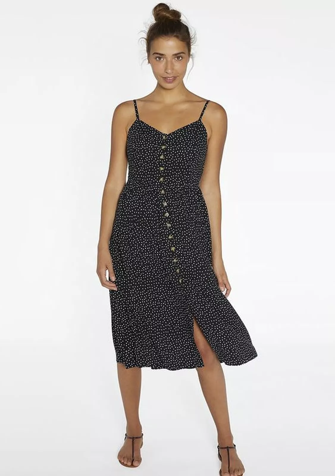 Сарафан на бретелях, negro