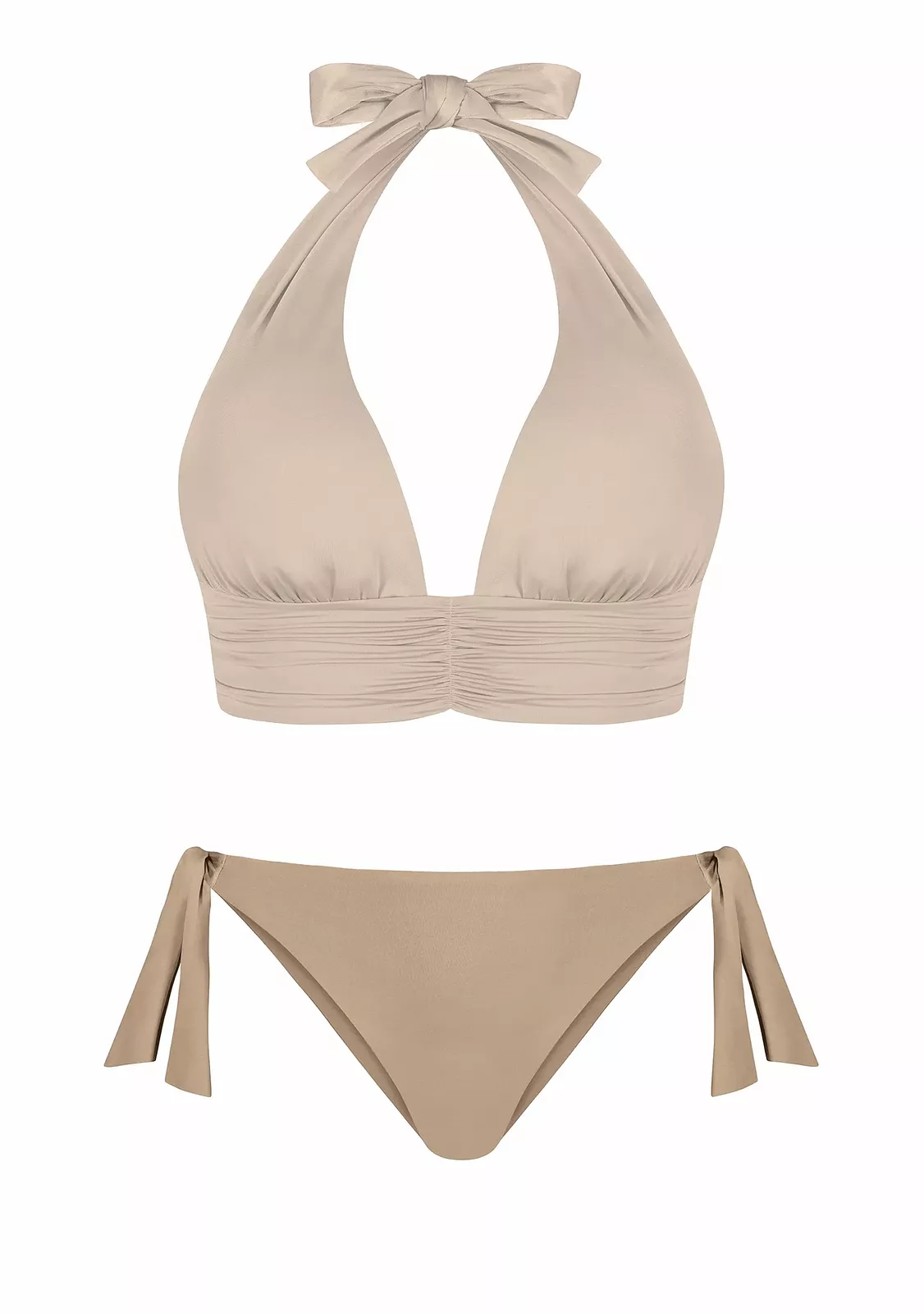 Купальник раздельный на завязках, песочный FG240/911S/25