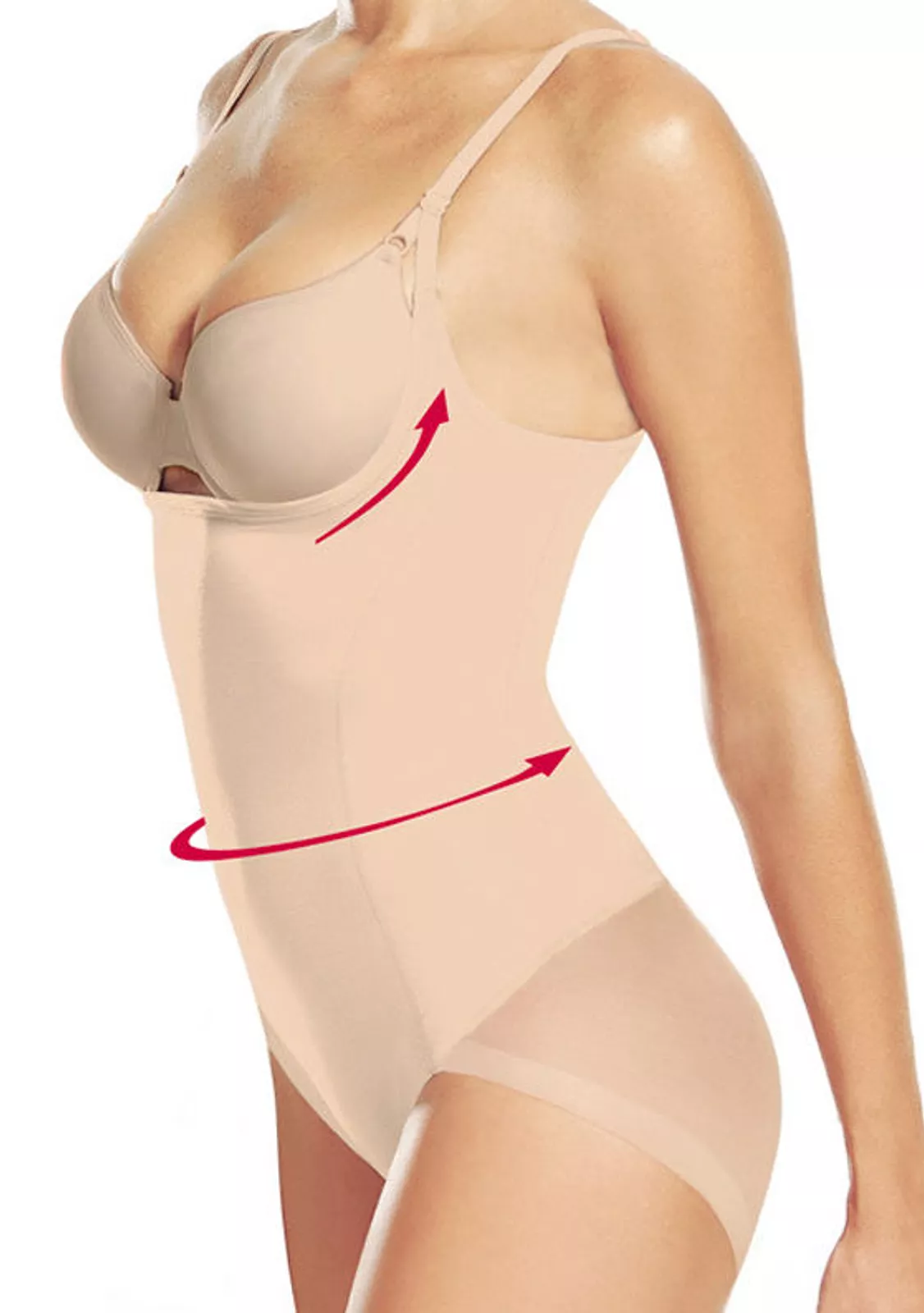 Бесшовное боди моделирующее фигуру под бюстгальтер