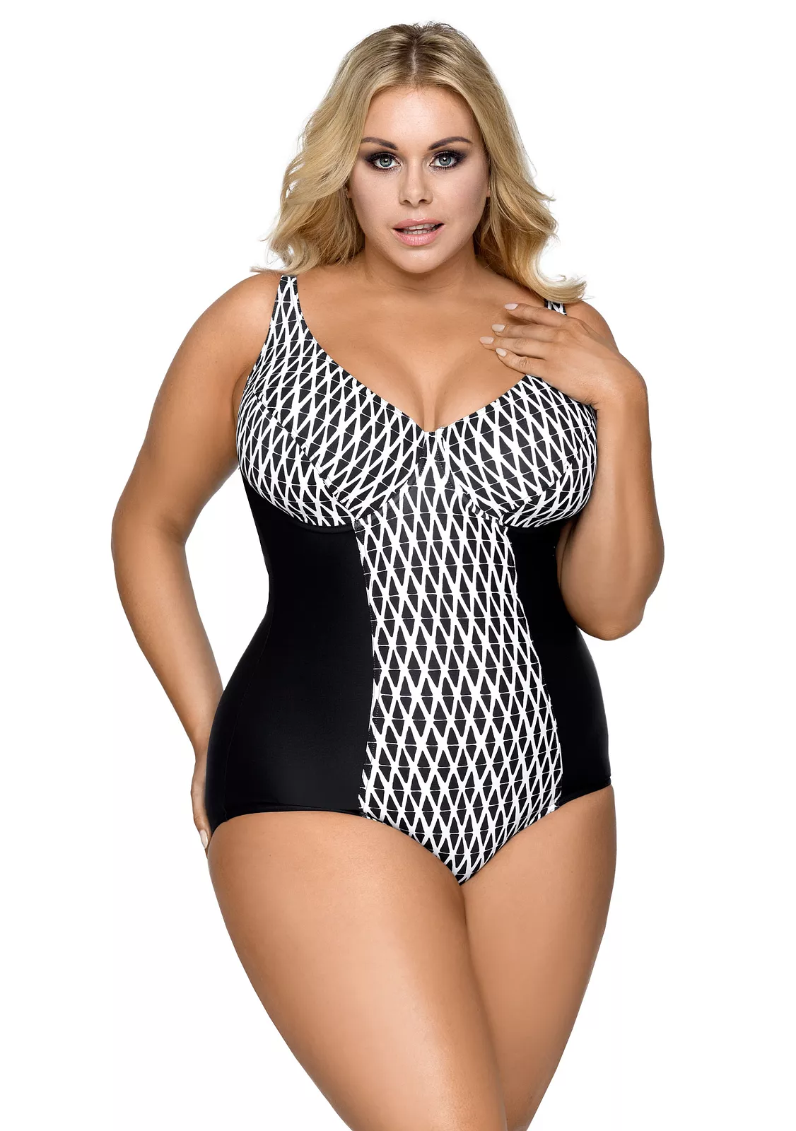 Совместный купальник с дизайнерским принтом