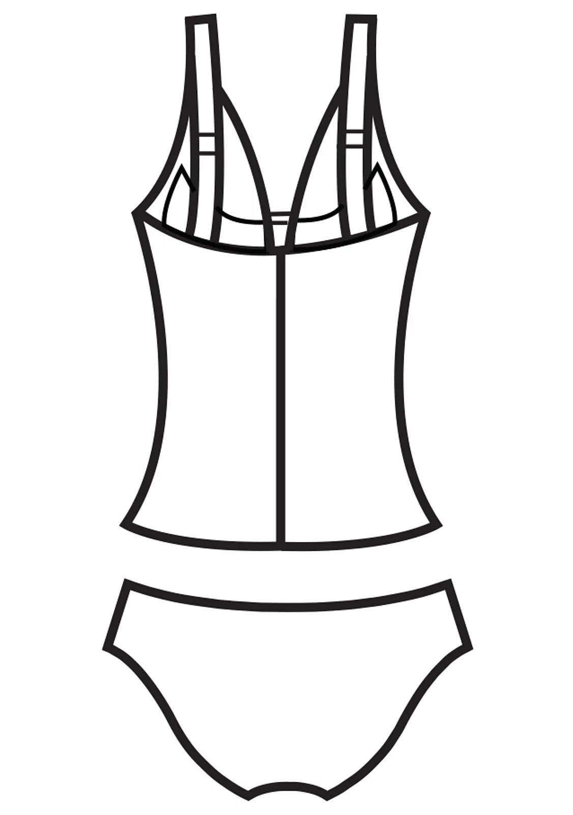 Купальник Тропикана, танкини 102-586/7