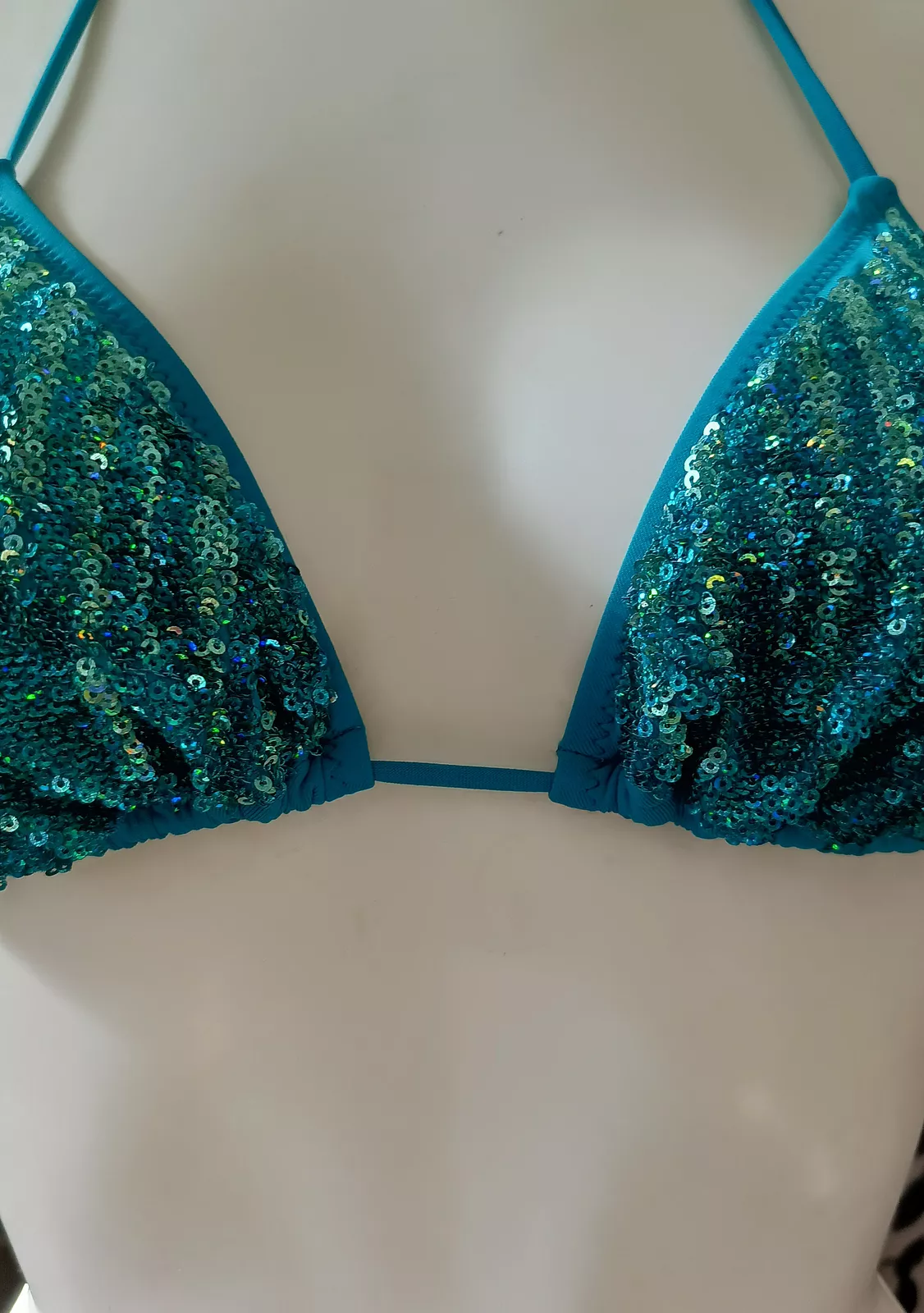 Купальник Haideah VERA Bikin H581 triangolo. с пайетками зеленый