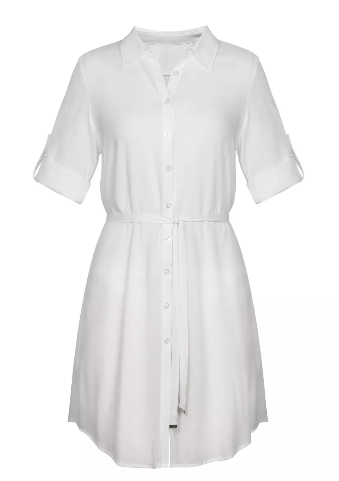 Пляжная рубашка на пуговицах белого цвета Marc & Andre