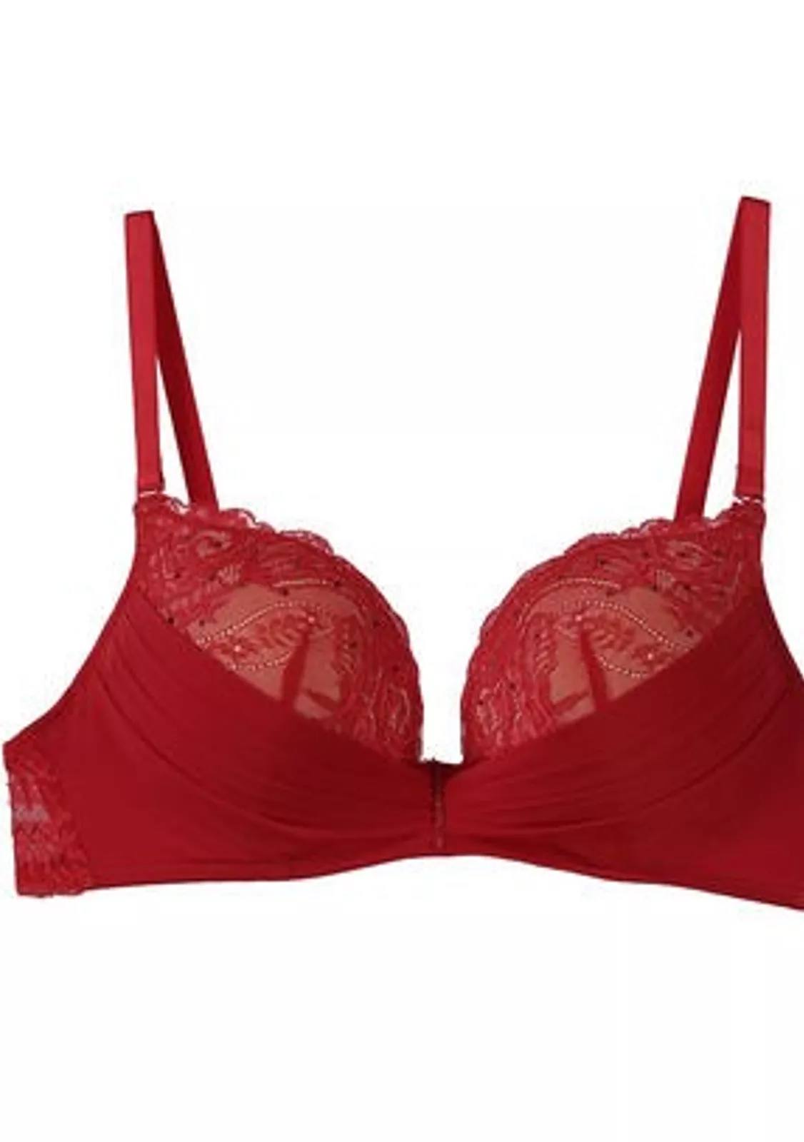 Восхитительный комплект белья алого цвета, супер пуш ап