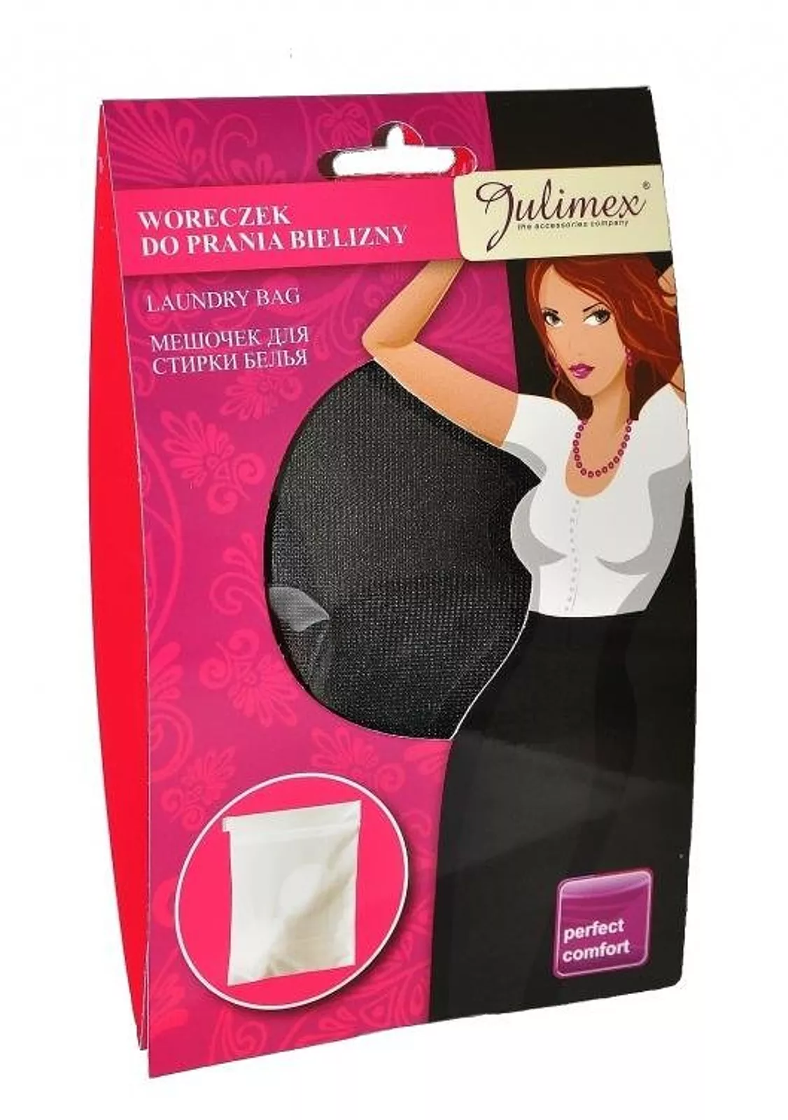 Мешочек белого цвета с застежкой для стирки