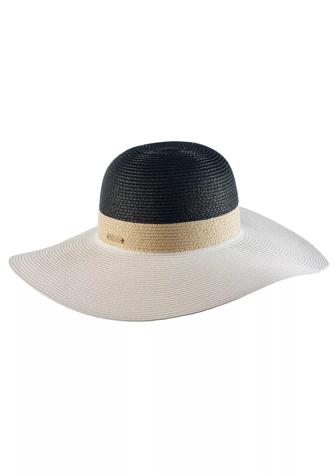 Шляпка черная с полями пляжная Marc & Andre