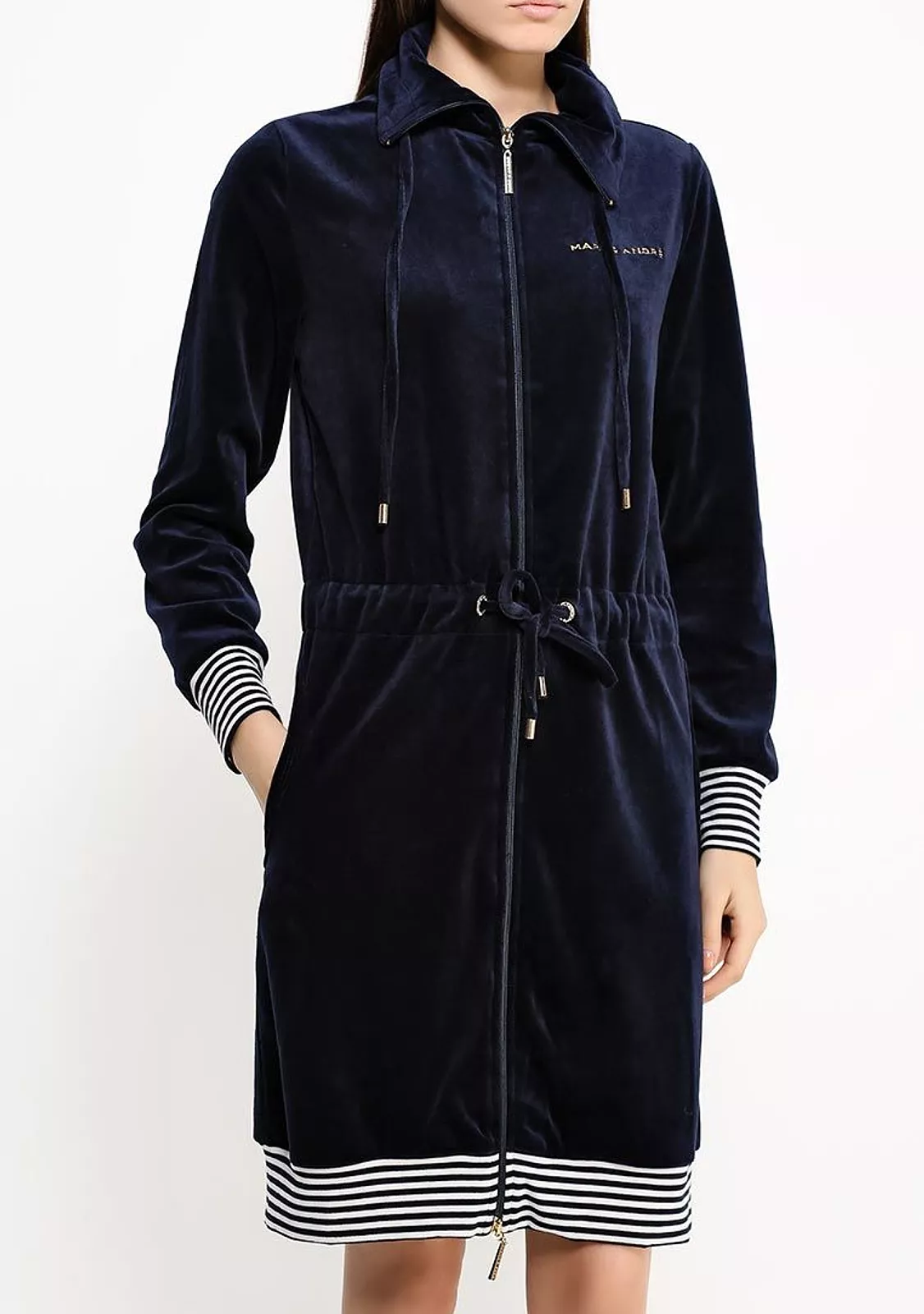 Домашнее платье на кулиске из велюра