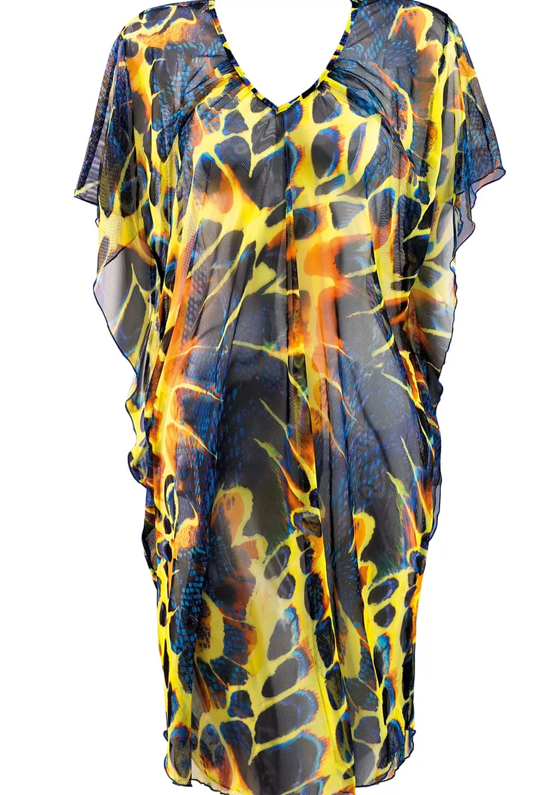 Пляжная туника из эластичной сетки