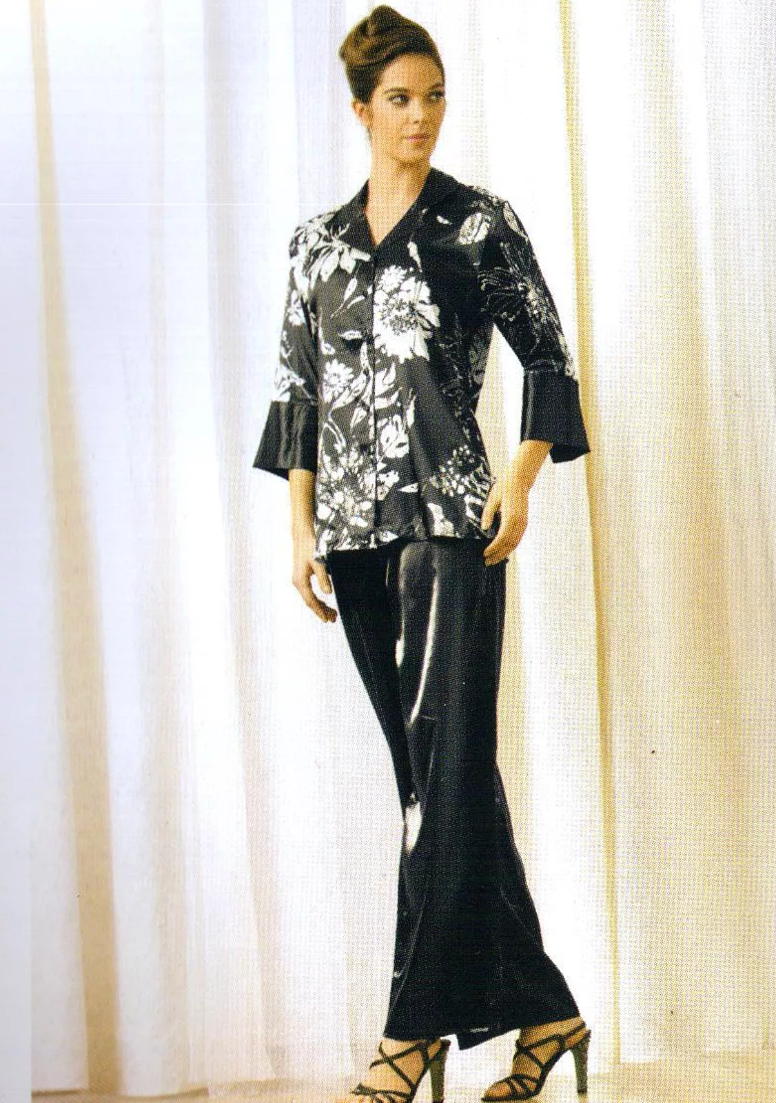 Костюм брючный для дома, шелк