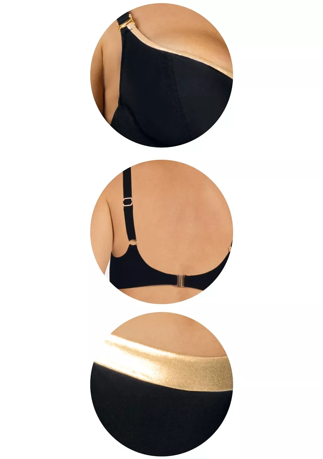 Купальник черный от Feba Collection чашка балконет черный золотой